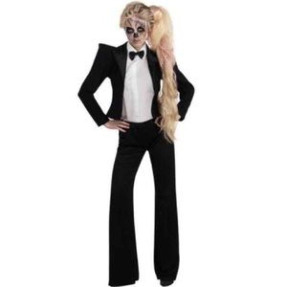 The Lady Gaga Skeleton Zombie Tuxedo Costume - Picture 3 of 9